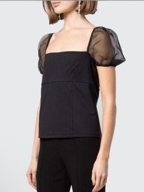 Cinq à Sept Tous Les Jours Organza Havana Top